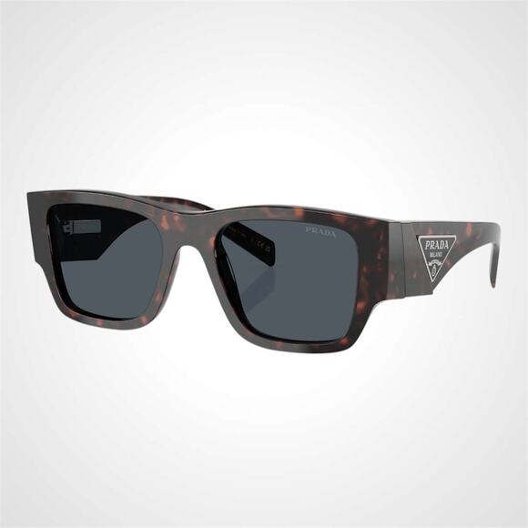 Shop Prada PRB15S Sunglasses Root Tortoise/Light Brown Glass New PRADA Sunglasses Brown Root Tortoise Square Men\'s Plaque Logo